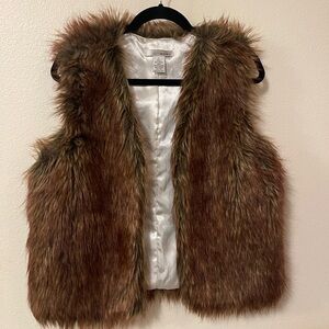 Women's Faux Fur Vest - Brown